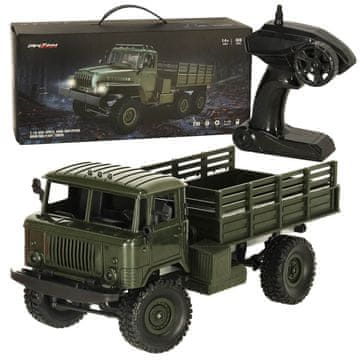 Northix RC Terenski vojaški avtomobil s štirikolesnim pogonom 1:16 RTR