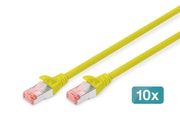 Digitus DIGITUS CAT 6 S/FTP Patchkabel, 10 kosov, 2m, rumen