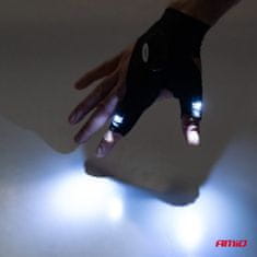 AMIO Rokavica s svetilko in LED svetilko amio-03107