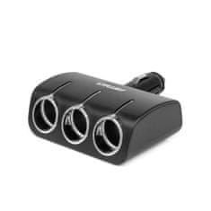 AMIO Razdelilnik vtičnice za vžigalnik cigaret 12V 24V 120W 90° amio-04358