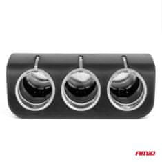 AMIO Razdelilnik vtičnice za vžigalnik cigaret 12V 24V 120W 90° amio-04358
