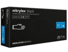 AMIO Črne nitrilne rokavice Mercator Nitrylex Basic velikost M 100 kosov.