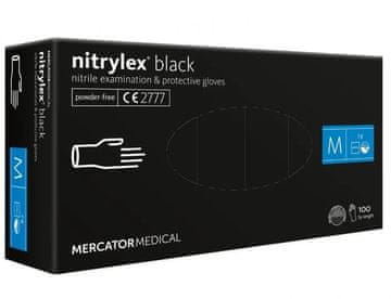 AMIO Črne nitrilne rokavice Mercator Nitrylex Basic velikost M 100 kosov.