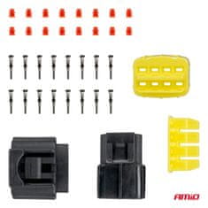 AMIO Komplet vodoodpornih električnih konektorjev 8 PIN 2,2 mm amio-04350