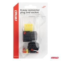 AMIO Komplet vodoodpornih električnih konektorjev 8 PIN 2,2 mm amio-04350