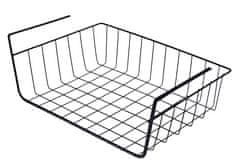 Viseča košara pod polico, kovinski organizator, 35 cm, ČRNA košara