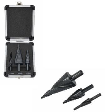 AWTOOLS KOMPLET SPIRALNIH SVEDRLOV, 3-DELNI 4-12, 4-20, 4-39 mm AICrN V ČRNI PLASTIČNI EMBALAŽI.
