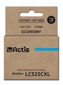 ACS Actis KB-525C tiskalniška kartuša (nadomestna za Brother LC525C); cian; 15 ml