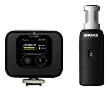 Shure MV88+W-KIT-Z6 stereo mikrofon sistem, kovinski, črn