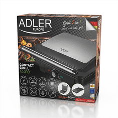 Adler Adler | AD 3051 | Električni žar XL | Namizni | 2800 W | Črna/nerjaveče jeklo