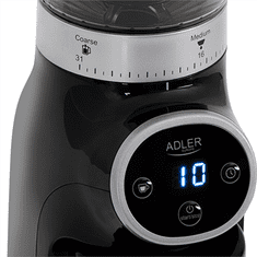 Adler Adler | AD 4450 Burr | Mlinček za kavo | 300 W | Prostornina kavnih zrn 300 g | Število skodelic 1–10 kosov | Črna