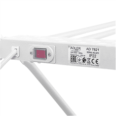 Adler Adler | Zložljivo električno stojalo za sušenje perila | AD 7821 | 220 W | Srebrna/bela | IP22