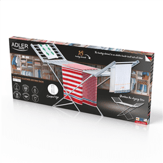 Adler Adler | Zložljivo električno stojalo za sušenje perila | AD 7821 | 220 W | Srebrna/bela | IP22