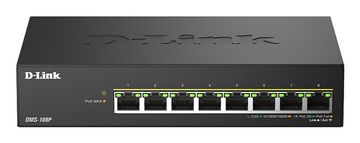 D-Link D-Link 8-portni 2.5G Multi-Gigabit PoE++ neupravljani stikalni odklopnik, črn