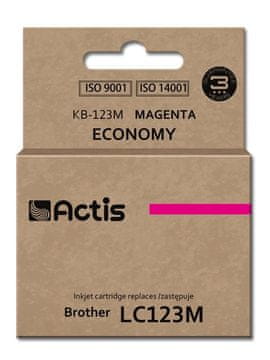 ACS Actis črnilo KB-123M, magenta, 10 ml (nadomestilo za Brother LC123M/LC121M)