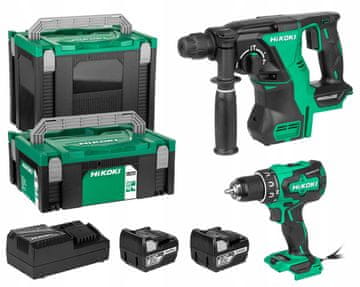 slomart Hikoki Komplet 18V DS18DBS+DH18DBL 2x5Ah bateriji