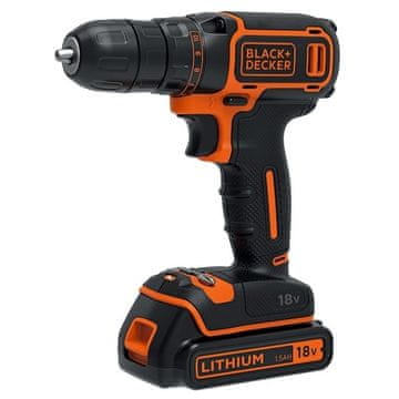 BLACK Akumulatorski vrtalnik Black & Decker BDCDC18-QW (18 V, 1,5 Ah, oranžna/črna)