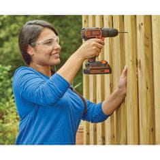 BLACK Akumulatorski vrtalnik Black & Decker BDCDC18-QW (18 V, 1,5 Ah, oranžna/črna)