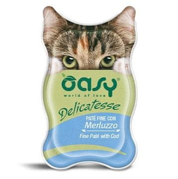 Oasy OASY Delicatesse mokra hrana za izbirčne mačke, cod, 85g