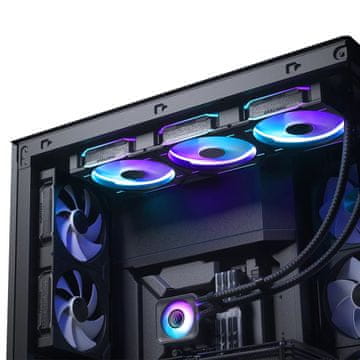 PHANTEKS Phanteks Glacier One 420 D30 X2 AIO vodno hlajenje, 2x140mm ventilatorja, črna