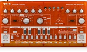 Behringer BHI TD-3-TG Analog bas sint v prozorni rdeči barvi