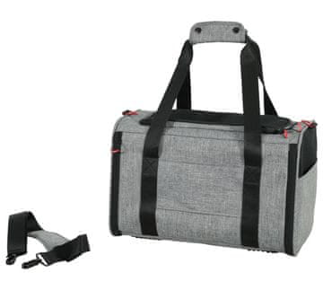 Zolux ZOLUX Nomad M torba za prenašanje psov in mačk z dodatnim prostorom, črna/siva, 44x28x28 cm