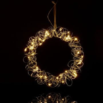 Northix LED okrasna lučka za venec, 30 cm, topla bela