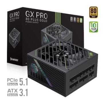 slomart Gamemax GX PRO 1250G Napajalnik 1250 W, Gold, Popolnoma modularen