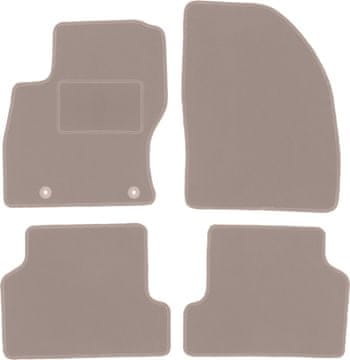 Velurne avtotesnine za: Ford Focus MK2 karavan, limuzina, hatchback (2004-2011) bež