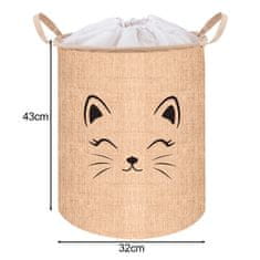 Kruzzel Koš za igrače 42 L – zložljiv organizator za igrače z vrvico in ročaji, 32 × 43 cm