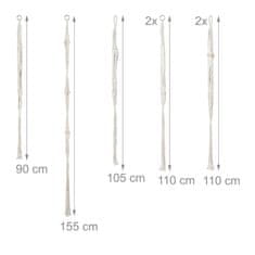 Northix Set obešalnikov Macramé Plant, 7 kosov, različne velikosti