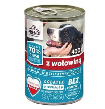 slomart FRENDI – mokra hrana za pse, goveji koščki v nežni omaki, 400g