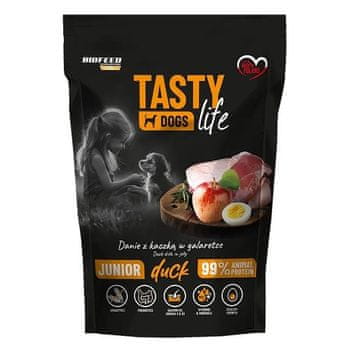 BIOFEED BIOFEED Tasty Dogs Life Junior Duck - mokra hrana za pse, račja, 500 g
