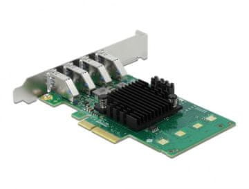 Delock DeLOCK PCI Express x4 Kartica na 4 x Zunanji USB 3.0 Quad Channel - Nizkoprofilna