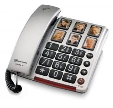 slomart amplicomms BigTel 40 Plus Analogni telefon, siva/črna
