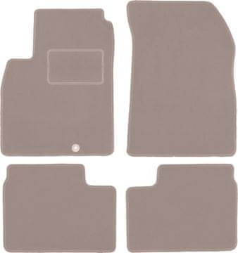 Velurne avtotesnine za: Nissan Micra K13 hatchback (2010-2016) bež