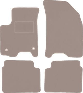 Velurne avtotesnine za: Chevrolet Aveo I T200 / T250 hatchback, limuzina (2002-2011) bež