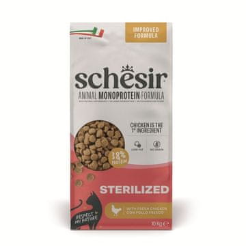Schesir SCHESIR Animal Mono Protein piščanec suha hrana za sterilizirane mačke, 10 kg