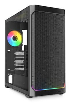 Sharkoon Sharkoon AK4W RGB Strip Midi Tower ohišje, črno