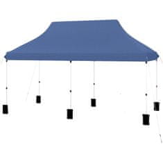 Northix Pop-up šotor z baldahinom 300x600 cm, moder, nastavljiva višina