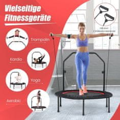 Northix Trampolin za fitnes z nastavljivim ročajem in upornimi trakovi