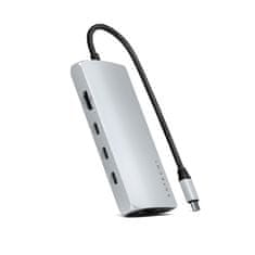 Satechi Satechi ST-P8KES priklopna postaja, USB 3.2 Gen 1 Type-C, srebrna