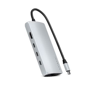 Satechi Satechi ST-P8KES priklopna postaja, USB 3.2 Gen 1 Type-C, srebrna