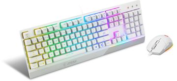 MSI MSI VIGOR GK30 COMBO WHITE Gaming set tipkovnica + miška, UK postavitev, RGB osvetlitev