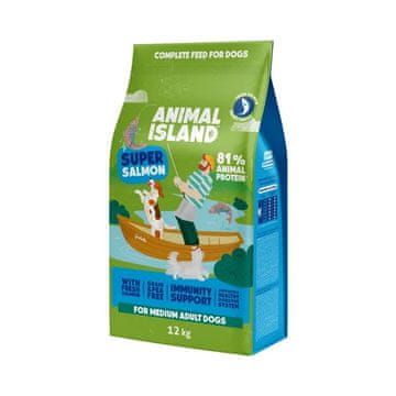Animal ANIMAL ISLAND Adult Medium Salmon pasja hrana 12kg, brez žitaric