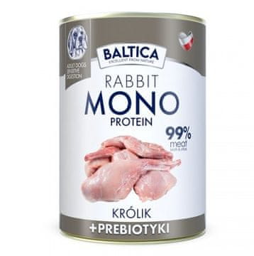 slomart BALTICA Nutraceutic Monoprotein Zajec s prebiotiki - mokra hrana za pse - 400g