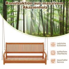 Northix 2-sedežna gugalnica do 360 kg nosilnosti Veranda gugalnica iz akacijevega lesa