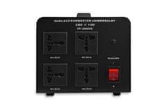 2.000 VOLT POLSKA VP 2000 pretvornik napetosti 2000W, 230V/110V AC, črn