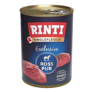 RINTI RINTI Singlefleisch Exclusive – mokra hrana za pse, konjsko meso, 400g