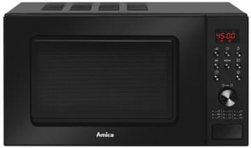 AMI Amica AMGF20E1GB mikrovalovna pečica s funkcijo žara, 20 L, 700 W, črna